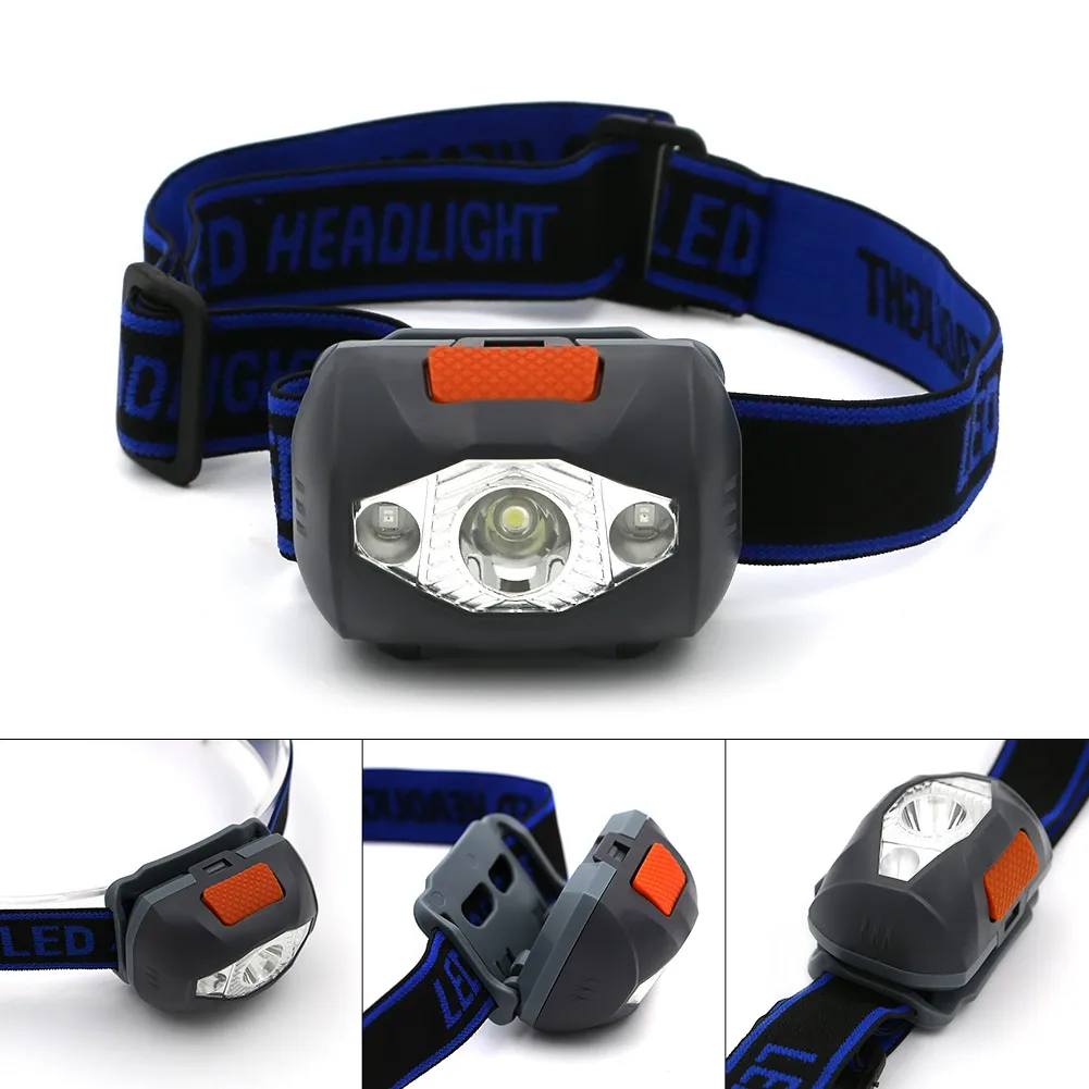 

Mini Headlamp IPX-5 Light Torch 3LED 300 Lumens Use AAA battery Outdoor headlight torch Light Head Lamp