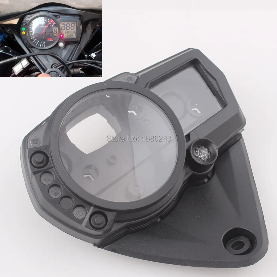 Black Motorcycle Gauge Covers ABS Speedometer Meter Tachometer Gauge