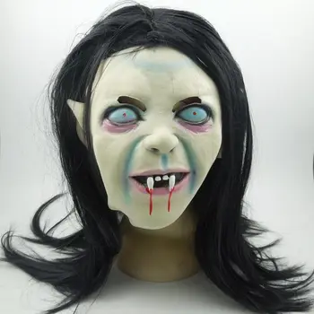 

Halloween Horror Curse Scorpion Mask Cosplay Scary Masks Ghost Wigs Black Long Hair Sorcerer Zombie Ghost Mask For Men And Women