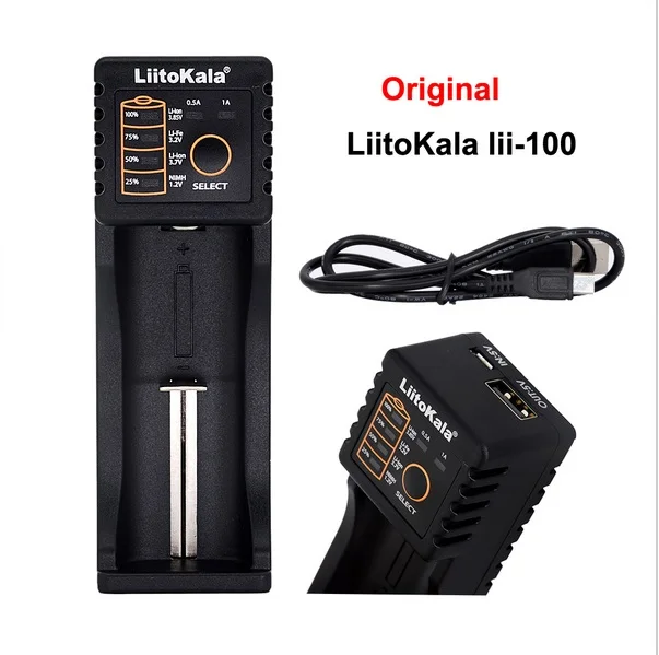 

NEW LiitoKala lii-100 1.2V 3.7V 3.2V 3.85V AA /AAA 18650 18350 26650 14500 16340 25500 NiMH lithium battery smart charger