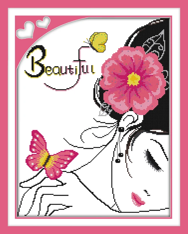 

Sweetness Counted 11CT Printed 14CT DMC Cross Stitch Set DIY Chinese Cotton Cross-stitch Kit Embroidery Needlework