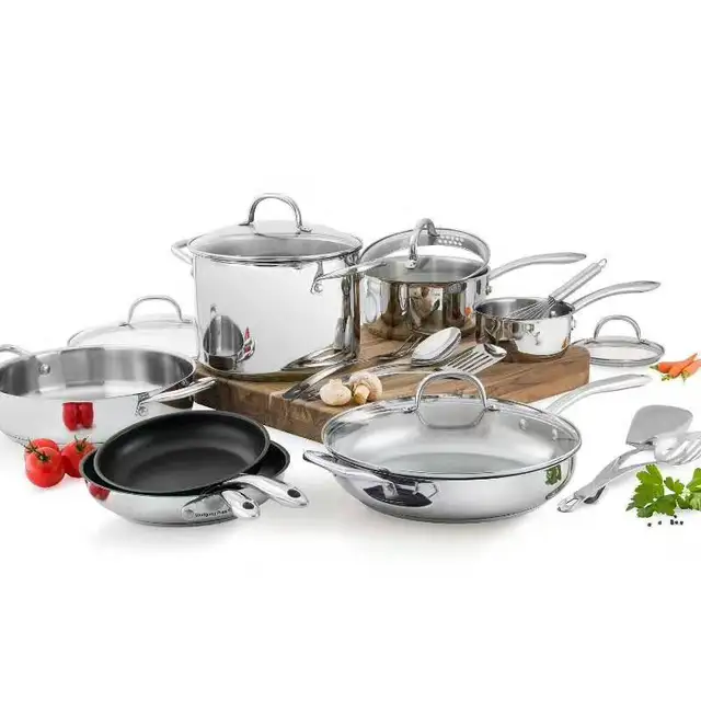 COOKWARE SET 18pcs top quality Luxury CASSEROLES SS18/10 INOX COOKING