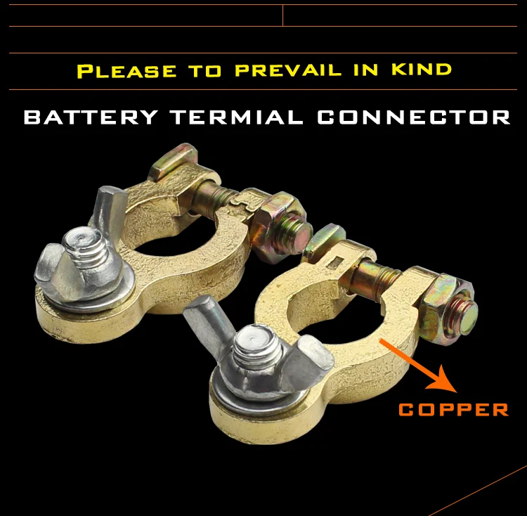 Пара верхнего штыря батареи зажим медный крыло гайка быстрый разъем аксессуар