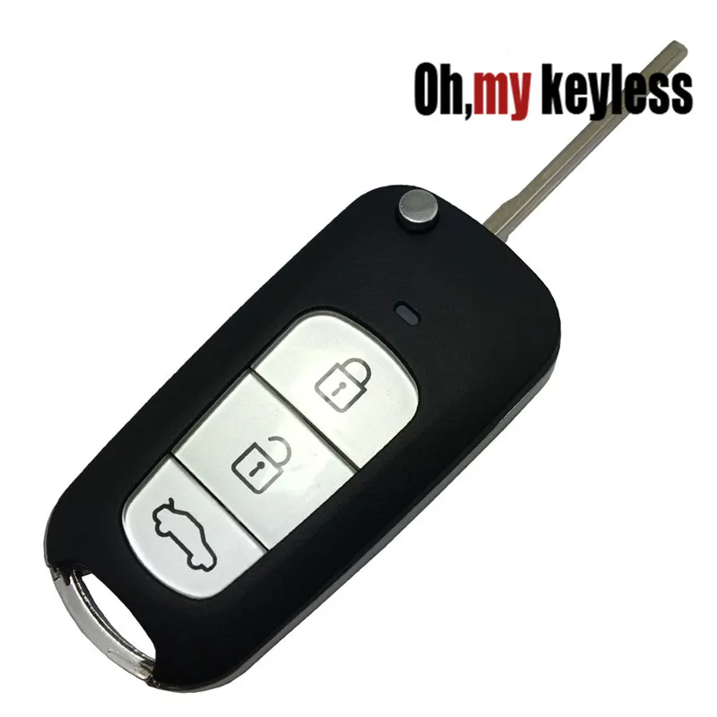 

3 button modified flip key for hyundai santa fe elantra 3 button remote control key case fob Blade No.33
