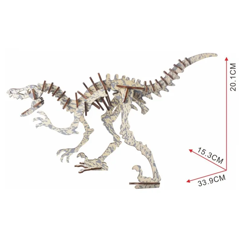 3D моделирование динозавра Скелет головоломка Юрского периода динозавр животное собрать модель деревянные Обучающие игрушки-пазлы для мальчиков детей
