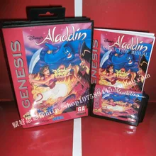 Аладдин игровой Картридж с коробкой и руководство 16 бит MD карты для sega Mega Drive для Genesis