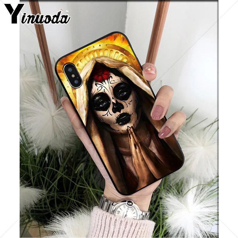 Catrina beautiful rose girl Skull Art