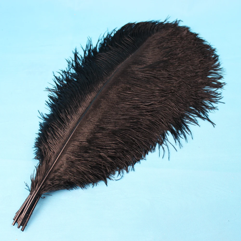 10PCSnaturalblackostrichfeather4550cm18to20inchesostrich