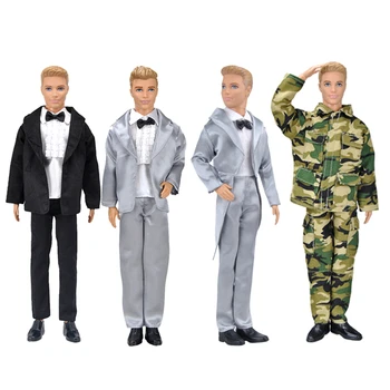 Ken the Boyfriend Wearing Suit for Barbie BJD Doll, Clothes Accessories Play House Dressing Up Costume Christmas Gift ken the boyfriend swimming pants outfits for barbie bjd doll clothes accessories play house dressing up kids toys