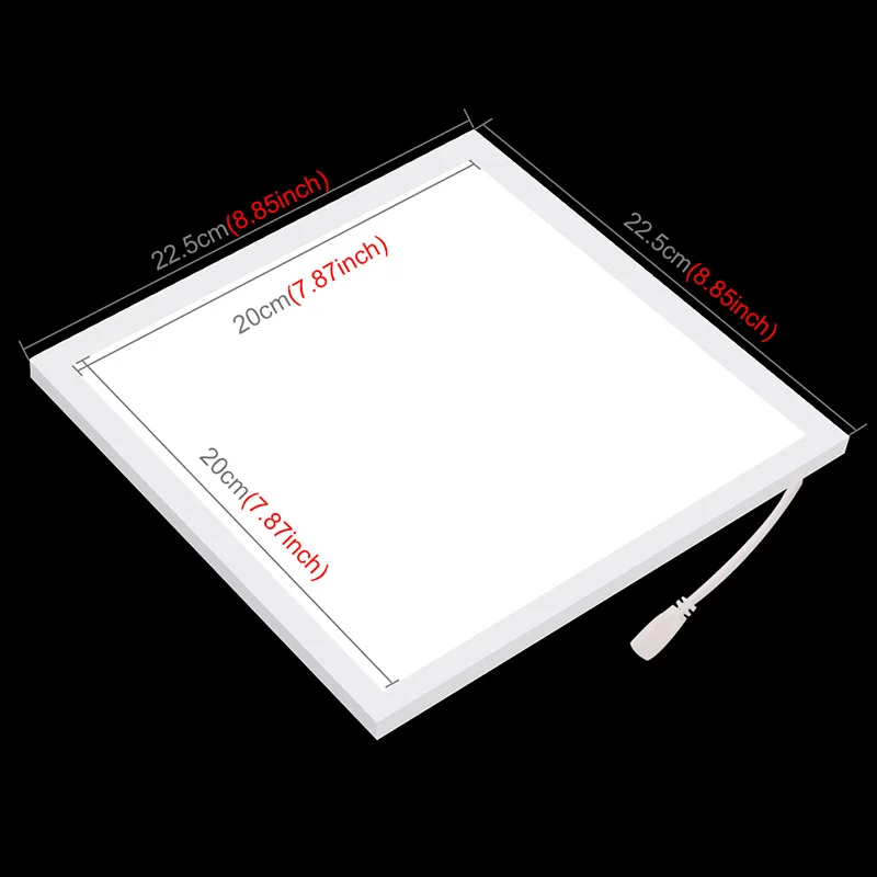 

PULUZ Mini LED Photography Shadowless Light Lamp Panel Pad Acrylic Board 20x20cm QJY99