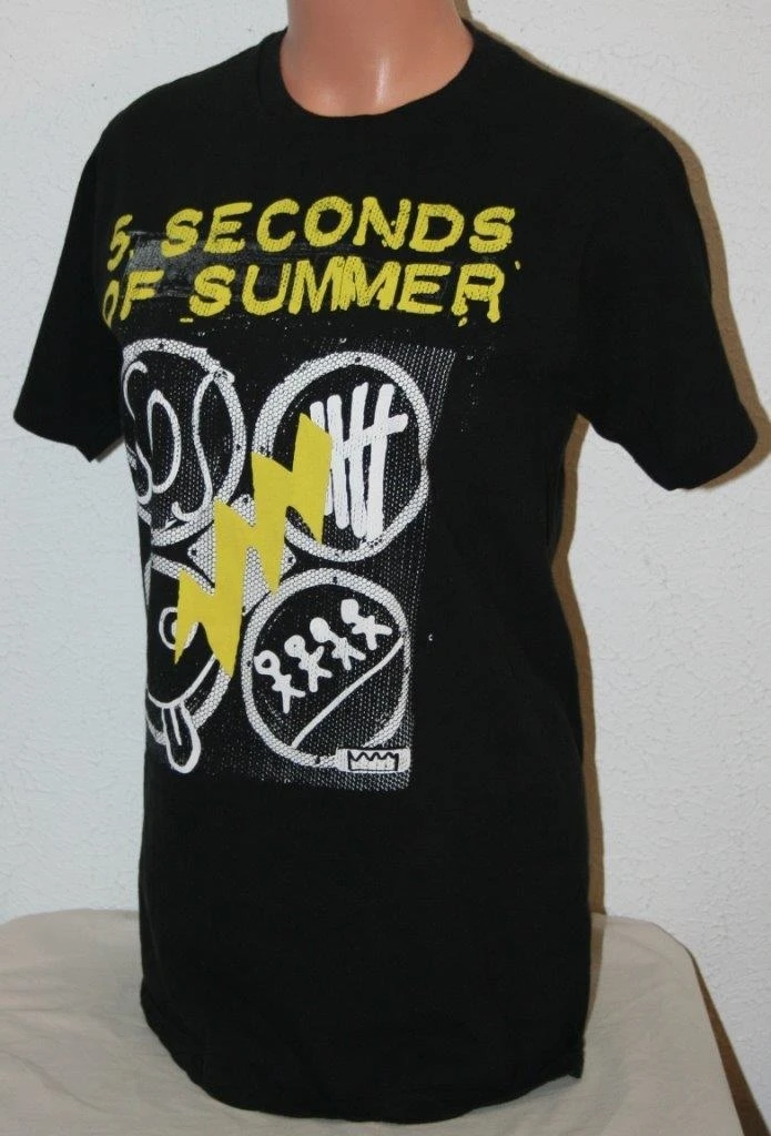 5 SECONDS OF SUMMER Medium Black T-Shirt Chest 35 5SOS Womens (1)