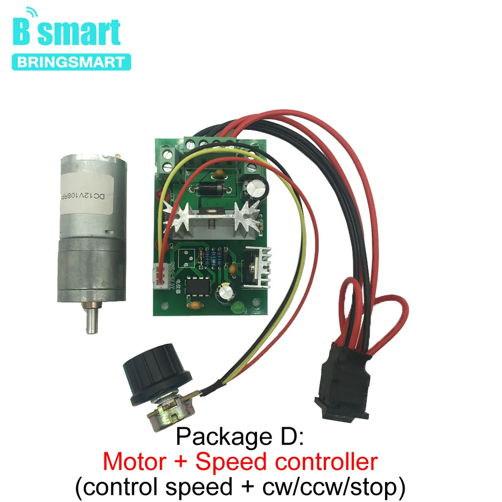 Bringsmart JGA25-370 Шестерни мотор, работающего на постоянном токе 12 В в низких оборотах робот высокий крутящий момент микро 6v щеточный Мотор 12 Вольт 24v DC робот Reducter