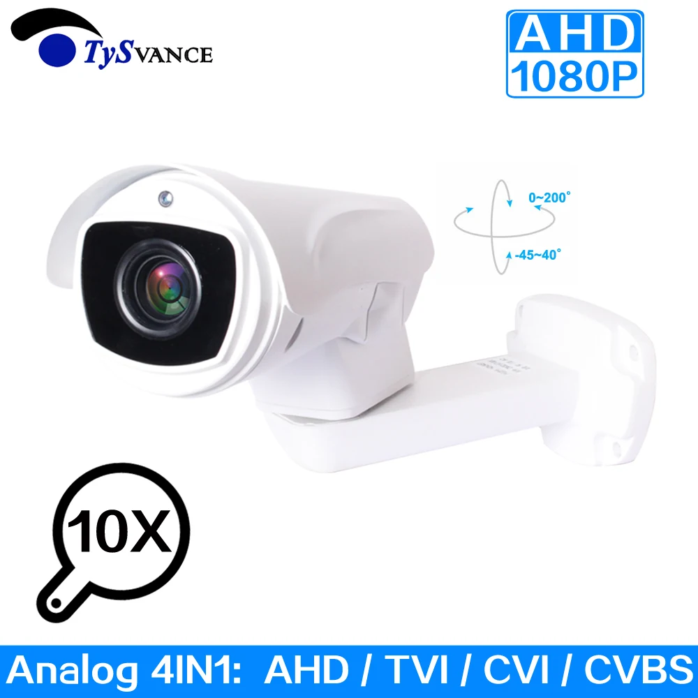 

4-in-1 TVI/AHD/CVI/CVBS HD 2MP 1080P Bullet ANALOG Camera 4X 10X Optical Zoom IR Outdoor PTZ CCTV Security Surveillance Camera