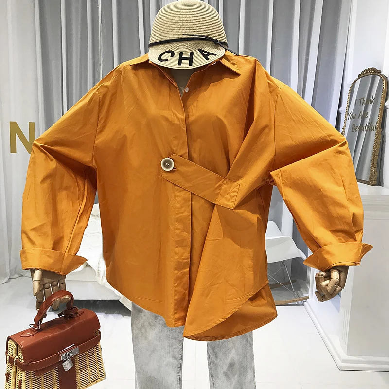 

Oversize Blouse 2019 Autumn New Items Women Korean Fashion Clothing Womens Tops Loose Casual Long Ladies Tops Blusas Femininas