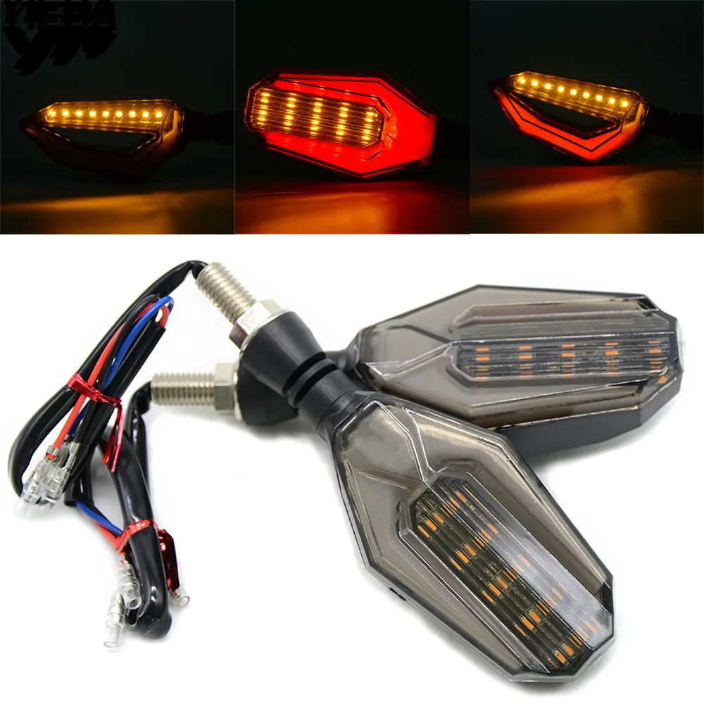 

Universal Motorcycle LED Flexible Turn Signal Indicator Amber Light for kawasaki z250sl z300 yamaha r15 r25 r3 2009 12 2016 MT01