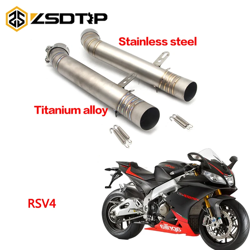 

ZSDTRP Motorcycle Part Street Aprilia RSV4 60mm Inlet Diameter Full System Pipe Connect Link Pipe Middle Pipe Link
