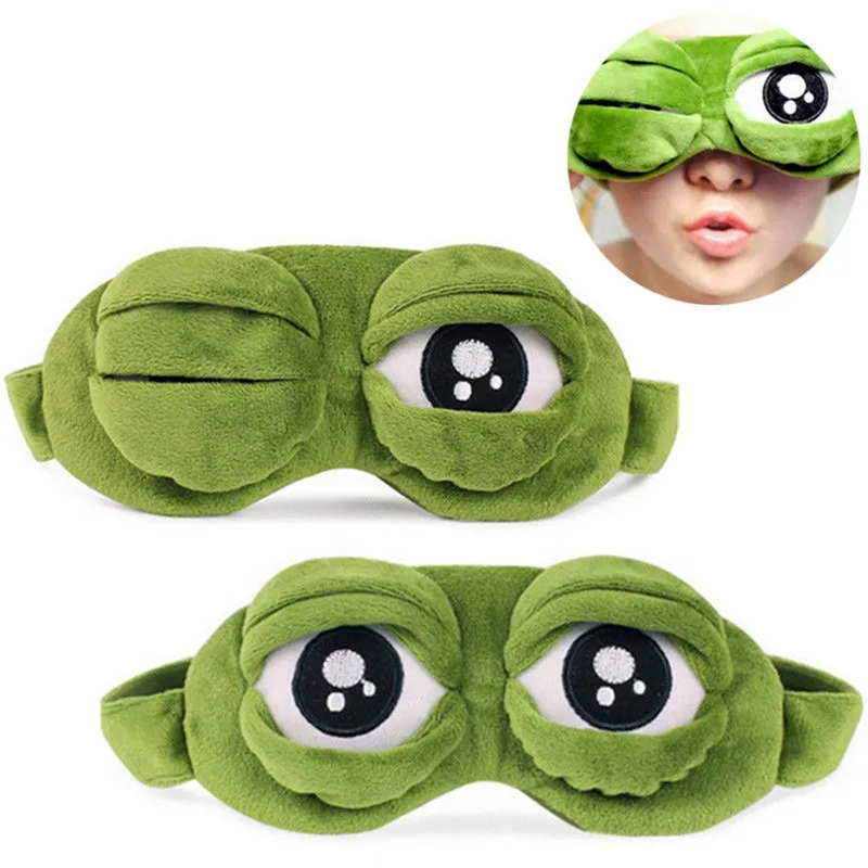 1 шт. Симпатичные Лягушка глаза крышка 3D Eye Mask Обложка Спящая Отдых сна аниме смешной подарок с мешок льда 2u0825