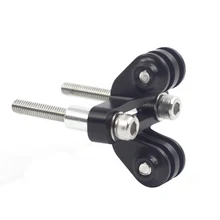 Suporte duplo para câmera de garmin wahoo, suporte ajustável para farol de câmera dupla