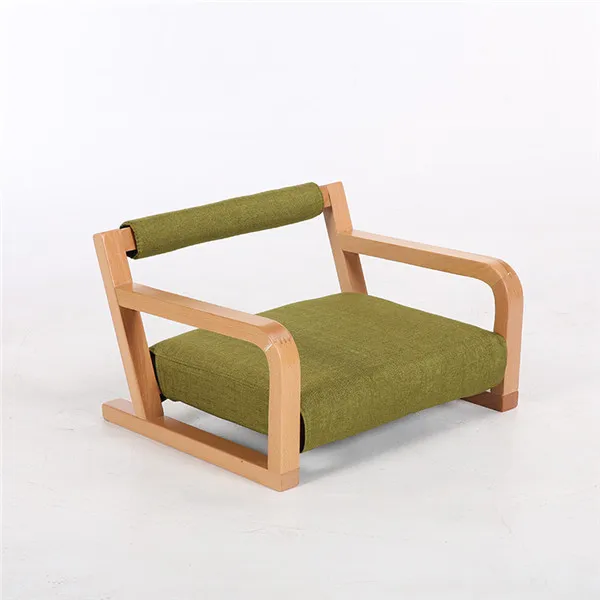 Wooden Armchair Floor Japanese Zaisu Chair Asia Japan Traditional Tatami Legless Living Room