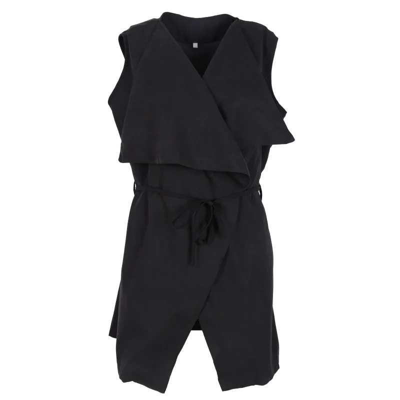 

2019 Hot Sale Women Casual High Waist Coat Cardigan Blazer Jacket Warm Clthing Lady Sleeveless V Neck Long Coats Female Vests