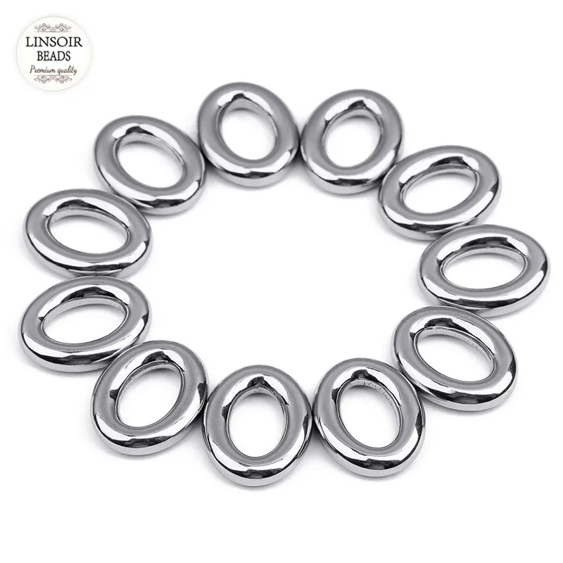 

Linsior 10pcs/lot Stainless Steel Oval Rings Connectors 15x20mm for Jewelry Making Diy Bracelet Necklace Accessories Circles