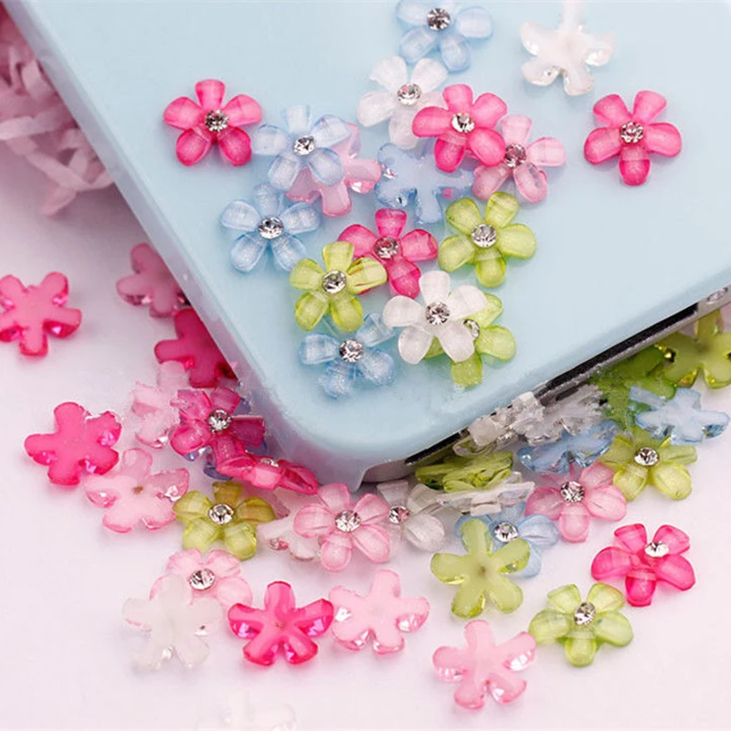 

20PCS 3D Bow Tie Rose Flower Rhinestone Charm Decoration