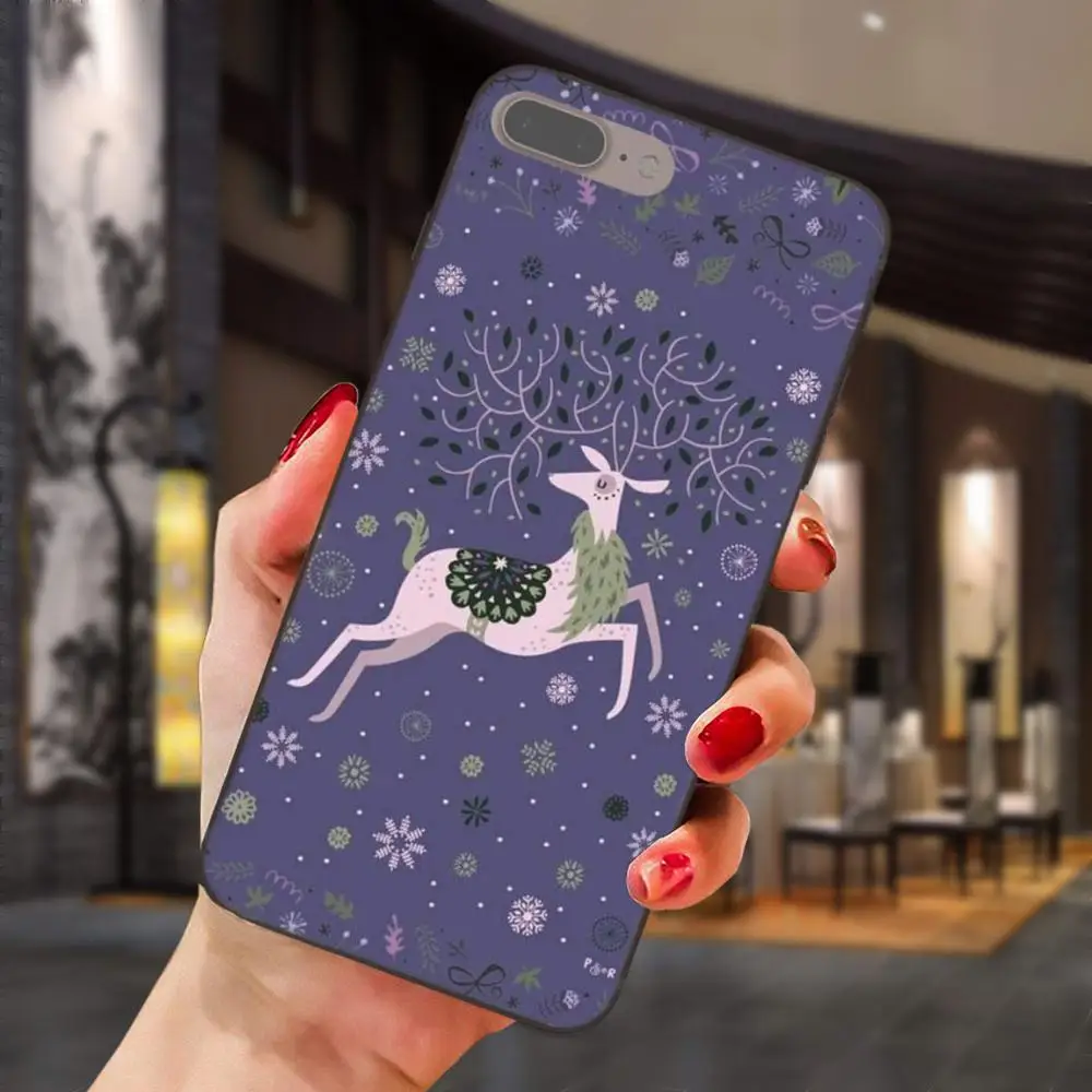 Мягкий чехол из ТПУ с рождественским оленем для Huawei Honor 5A 6A 6C 7A 7C 7X 8A 8C 8X 9 10 P8 P9 P10 P20