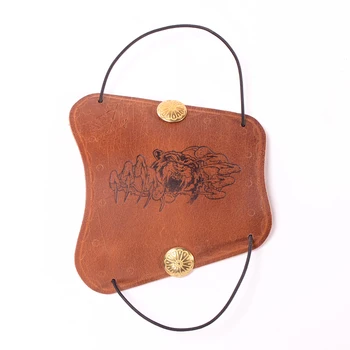 

Brown Traditional Cow Leather Arm Restraint Arm Protector Armguard Hunting Archery Accessory