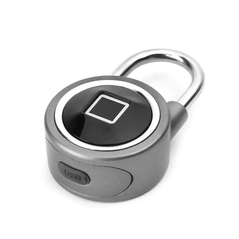 Goede 1 st Smart Vingerafdruk Hangslot Anti diefstal Keyless Elektronische Sloten Bluetooth Telefoon APP Deurslot