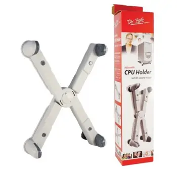 

PC Computer Adjustable CPU Stand Tower Holder With Swivel Mobile Castors Wheels