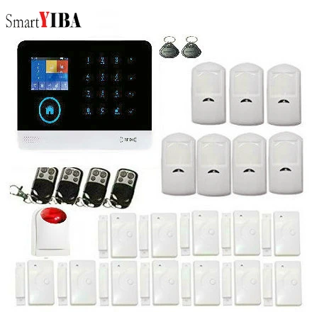 

SmartYIBA Polish WIFI Home Security Alarm Systerm IOS Android with Flash Siren APP ControlGSM Alarm Signaling Sensor Motion SMS