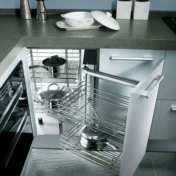 Lazy Susan Pull out Basket Corner basket Corner linkage basket Pull Out Stainless Steel Basket