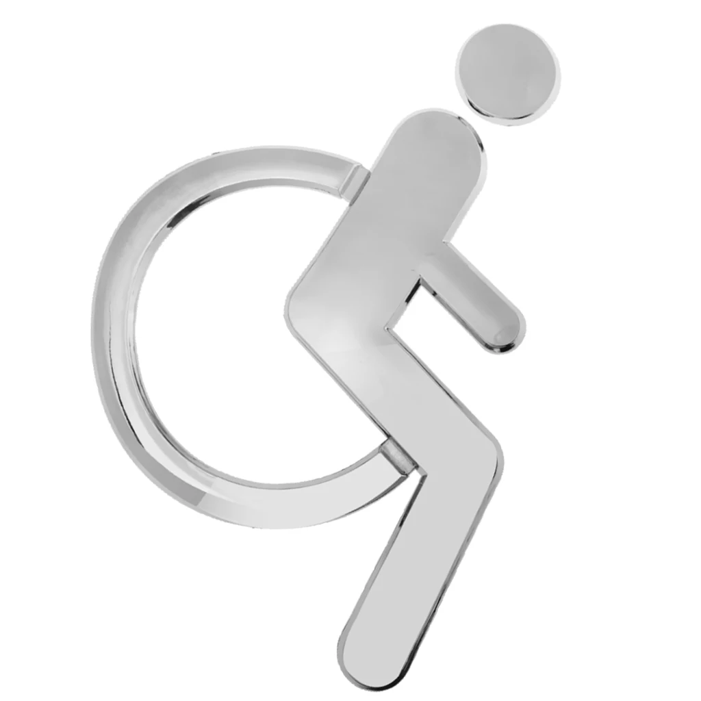 3D Acrylic font b Wheelchair b font Sign font b Disabled b font Symbol Toilet Mirrored