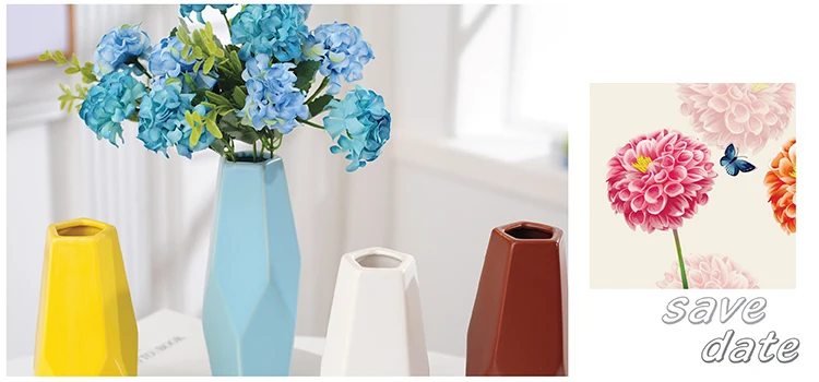 Современная Геометрическая каменная керамическая ваза сушеные цветы ваза гостиная стол настольный креативный дом Свадебный Декор