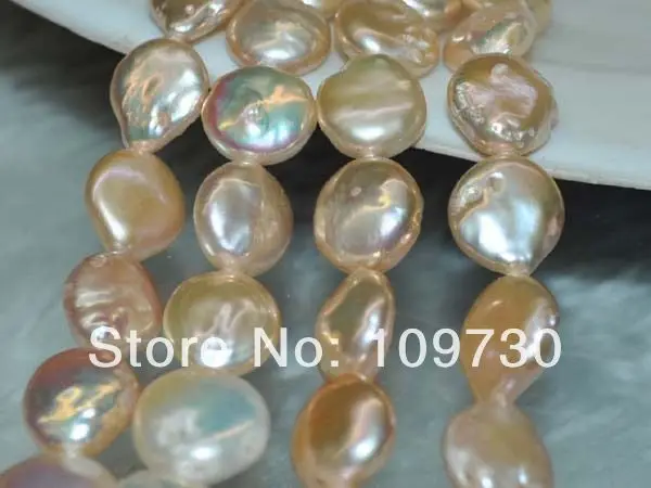 

Jewelry 0041 Outstanding Natural Iridescent pink 4strs AA 12-13mm coin pearl