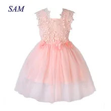 Платье для маленьких девочек г. Летняя кружевная одежда с цветочным рисунком для маленьких девочек Детские платья-пачки принцессы vestidos infantis, детское платье-пачка