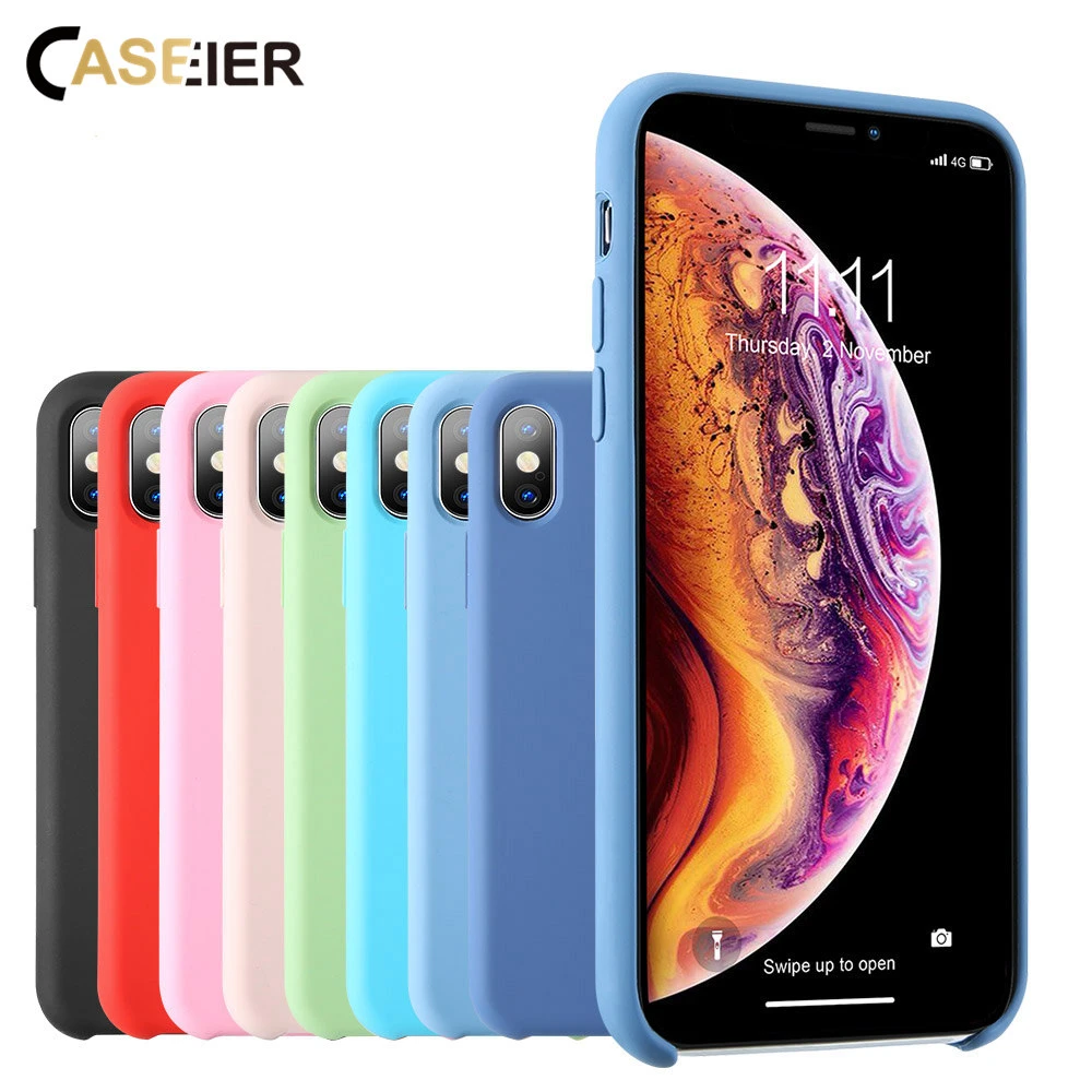 

CASEIER Original Luxury Case For iPhone XS Max XR X 8 7 6 6S Plus 5S SE 5 Matte Plain Soft TPU Case For Dropshipping Cover Funda