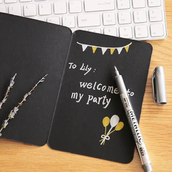 

4 pcs Metallic color marker pen Gold Silver permanent oil tip for drawing on glass metal ceramic leather School supplies FB931