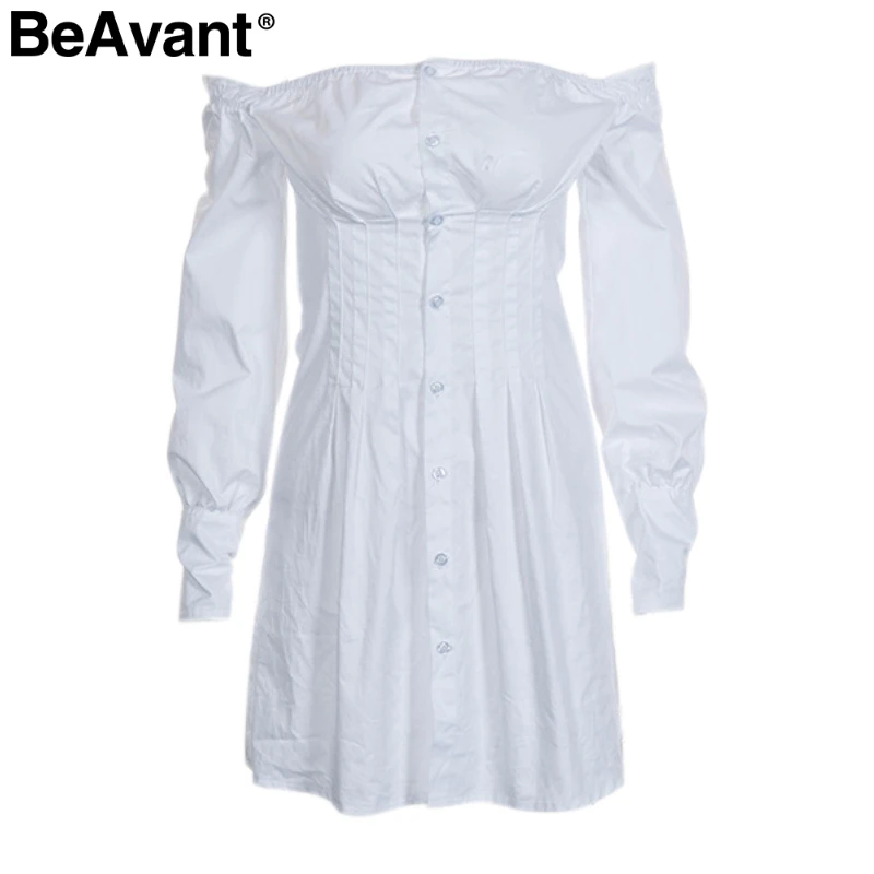 BeAvant с длинным рукавом гофрированное Белое Женское платье Элегантное