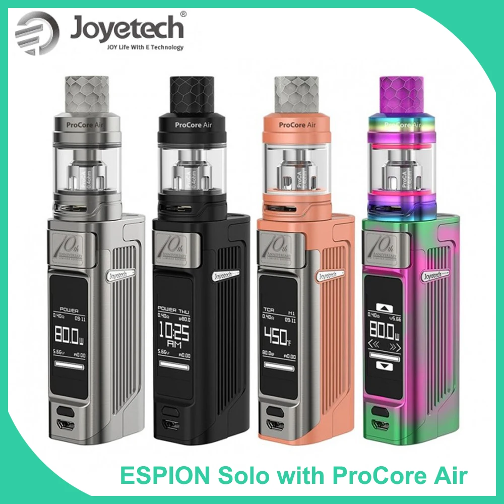 Original Joyetech ESPION Solo Kit With ProCore Air Atomizer 4.5ml 80W With ProCA 0.4ohm Head E-Cigarette vape kit