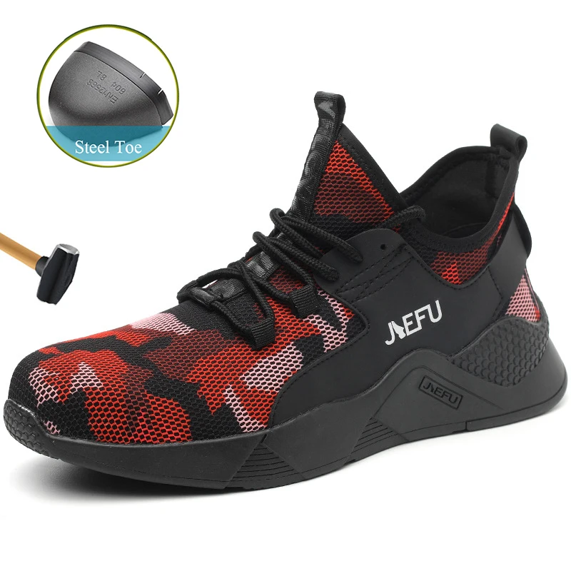 

Men Work & Safety Shoes Steel Toe Caps Anti-smashing Anti-puncture Construction Work Boots Non-slip Breathable Security shoes
