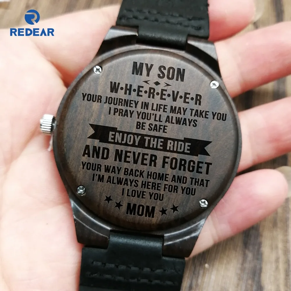 

TO MY SON ENGRAVED WOODEN WATCH I'M ALWAYS HERE FOR YOU