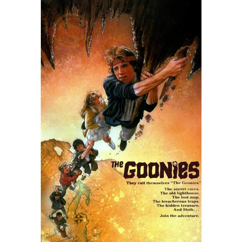 

New The Goonies Poster Custom Satin Poster Print Cloth Fabric Wall Poster Print Silk Fabric Print Poster