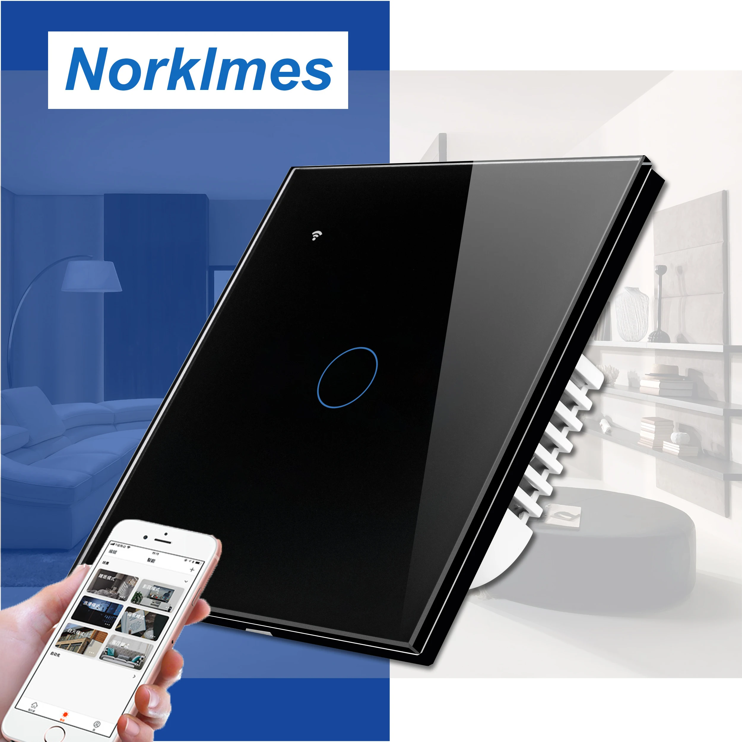 

Touch Switch Smart Light Switch Panel Wall interruptor 1/2/3/4 Gang wifi light switch UK/EU Standard Work with Alexa Google Home