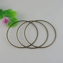Wholesale 25 Pcs Bronze Copper Round Circle Bracelets Necklace Earrings Jewelry Making Accessory Components Connectors