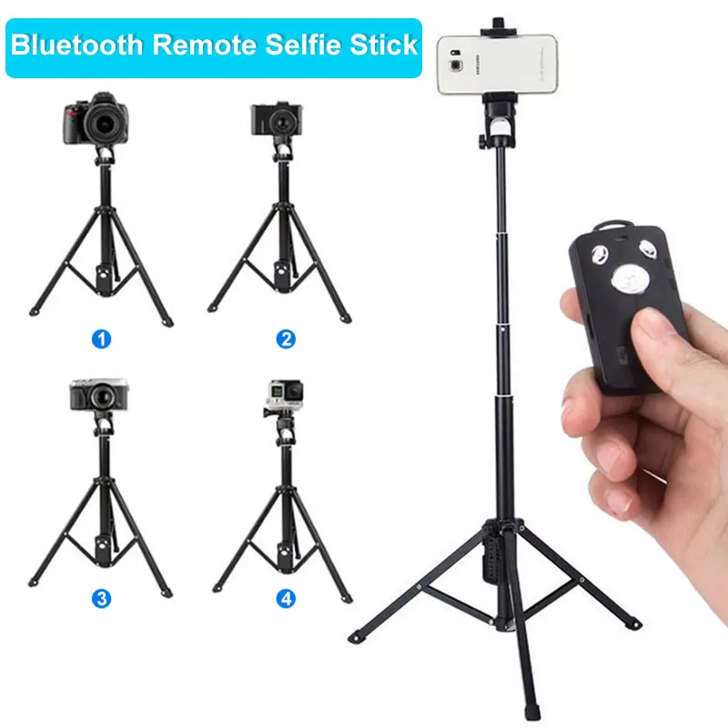 

3 in 1 Wireless Bluetooth Selfie Stick For iPhone 8 X 7 6s Plus Foldable Handheld Monopod Shutter Remote Extendable Mini Tripod