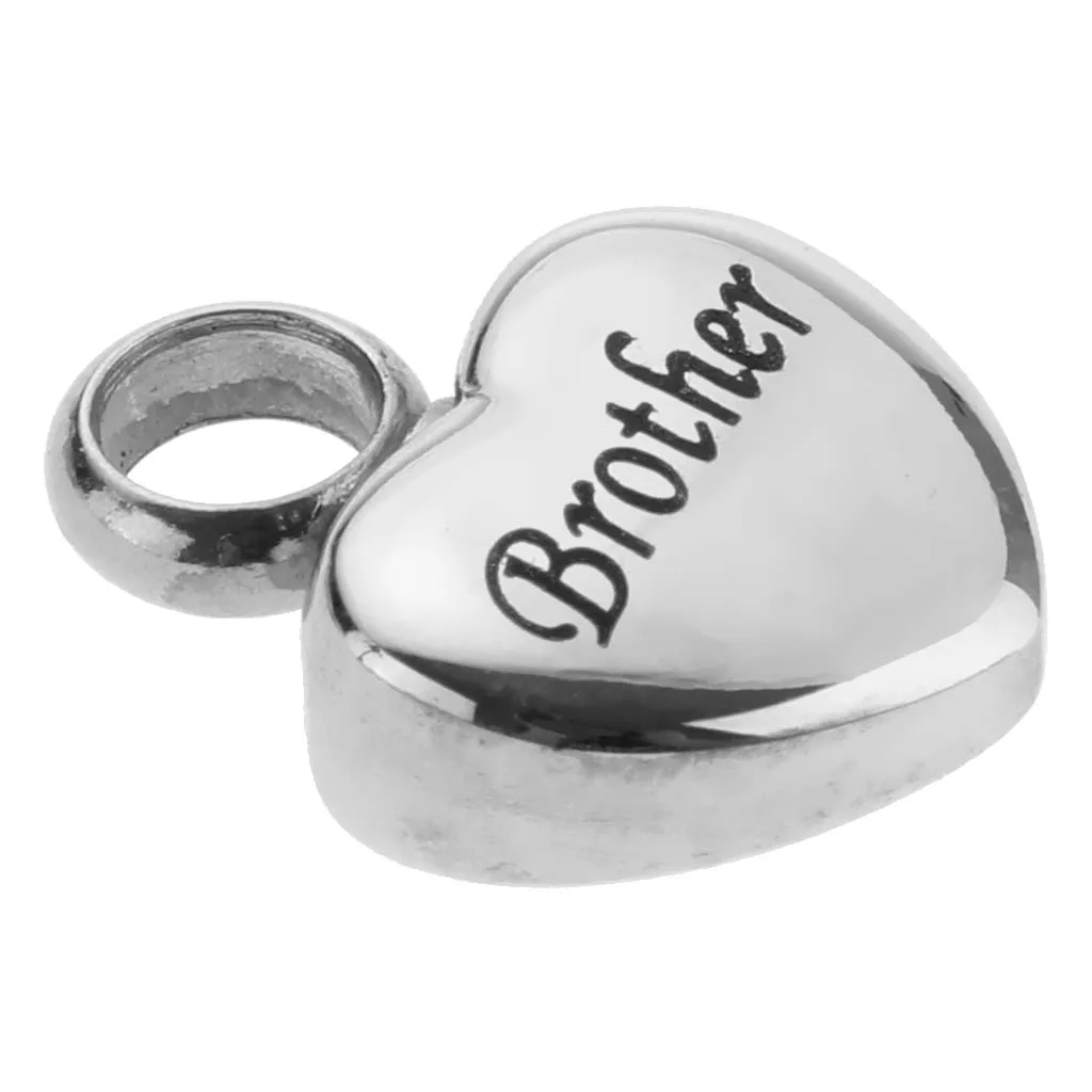 Stainless Steel Love Heart Urn Pendant Memorial Cremation Ash Holder Dad/Mom/Husband/Wife/Brother/Sister