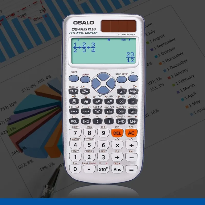 2018 جديد المزدوج هندسة الطاقة العلمي حاسبة الشمسية 991ES Calculadora Cientifica الطالب متعددة الوظائف حاسبة