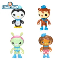 Oryginalny 4 sztuk/zestaw Octonauts załogi opakowanie Peso Shellington dostosować Dashi pcv figurka Octonauts kapitan Barnacles Model lalki zabawki