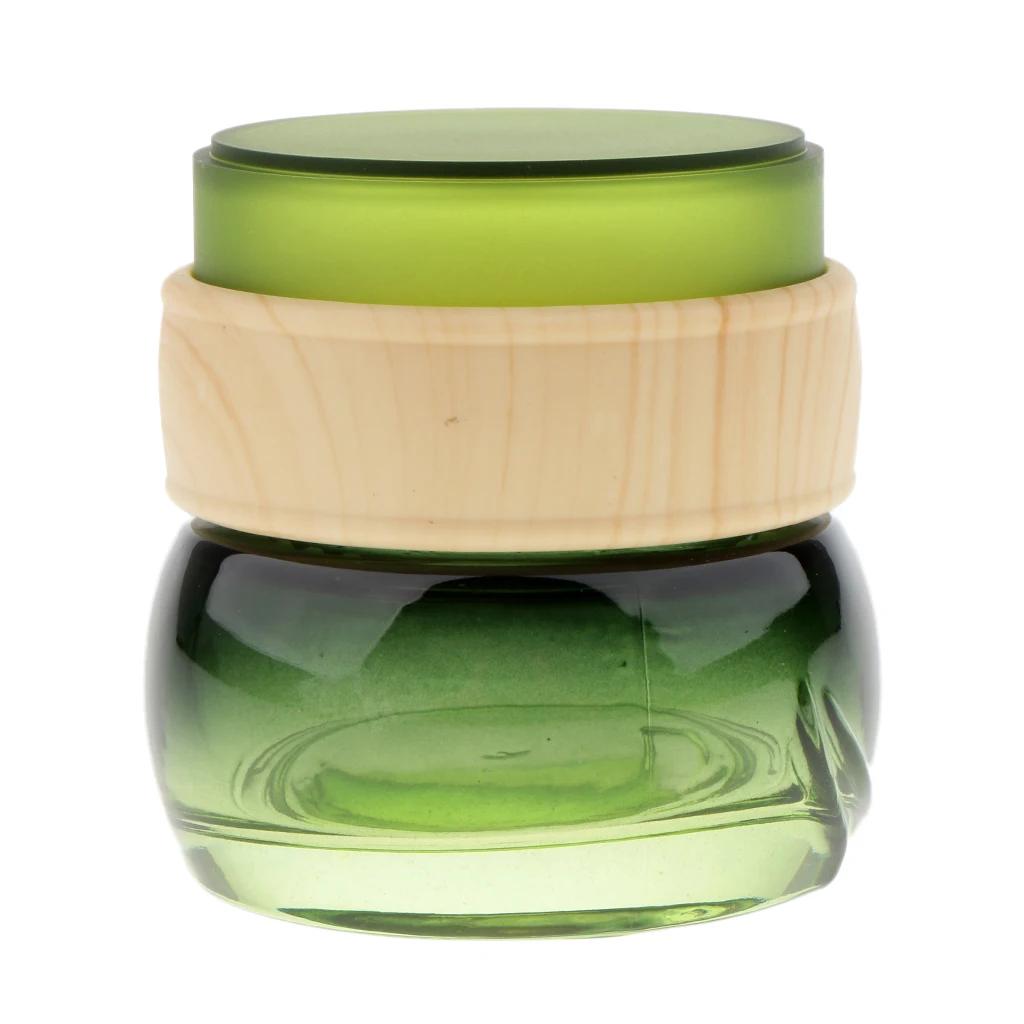 1 Set 4 Pieces Premium Empty Portable Refillable Glass Cosmetic Makeup Face Cream Jar Small Container Pump Bottle Pot